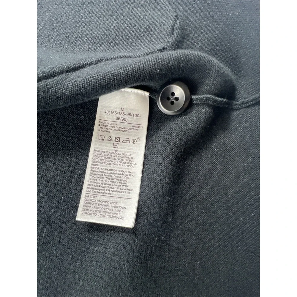 NEW  Banana Republic Supima Sweater Blazer, Sonoma Black , Size Medium 663642–01